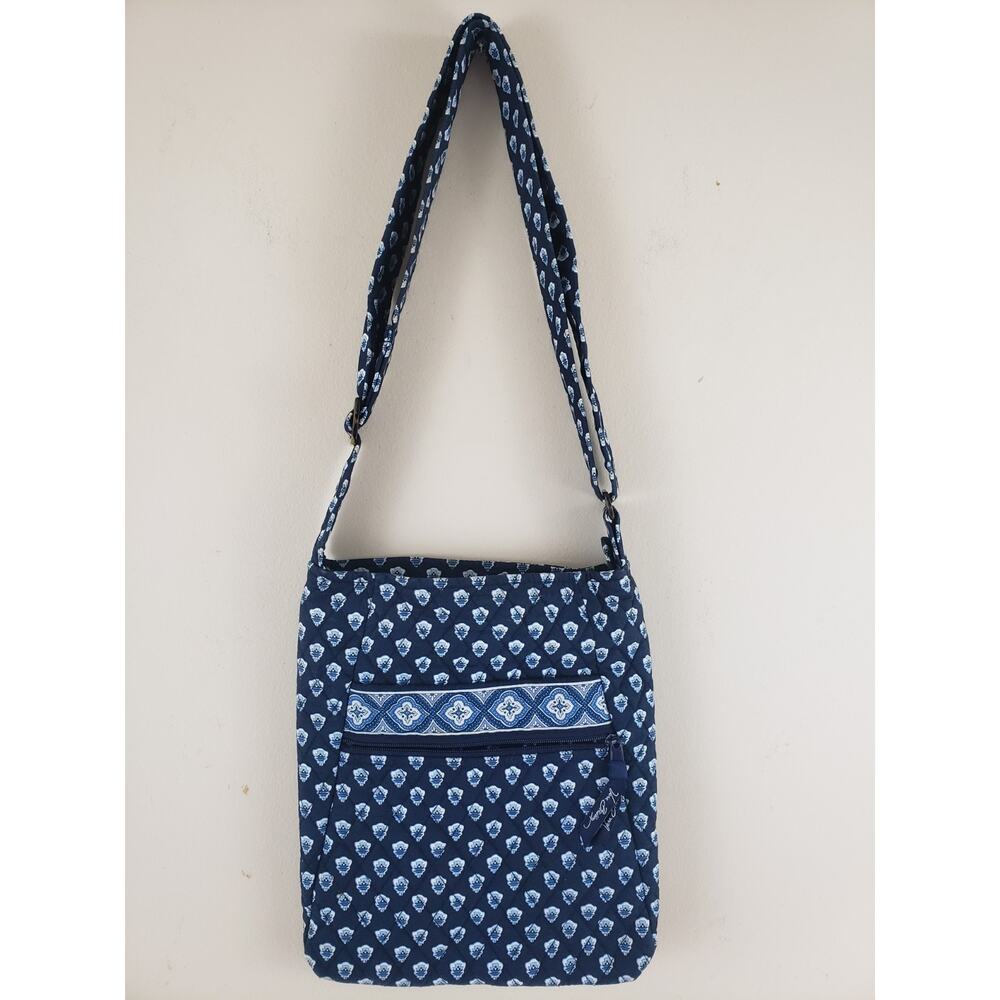 Y2K VERA BRADLEY 2005 Nantucket Navy Hipster Crossbody Purse Cotton Quilted Bag